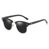 Polarized Sunglasses for Men and Women Vintage Semi-Rimless Frame Driving Sun Glasses UV400 Protection