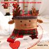Decor Scene Christmas With Santa Snowman Reindeer Hug Pillow For Festive Gift