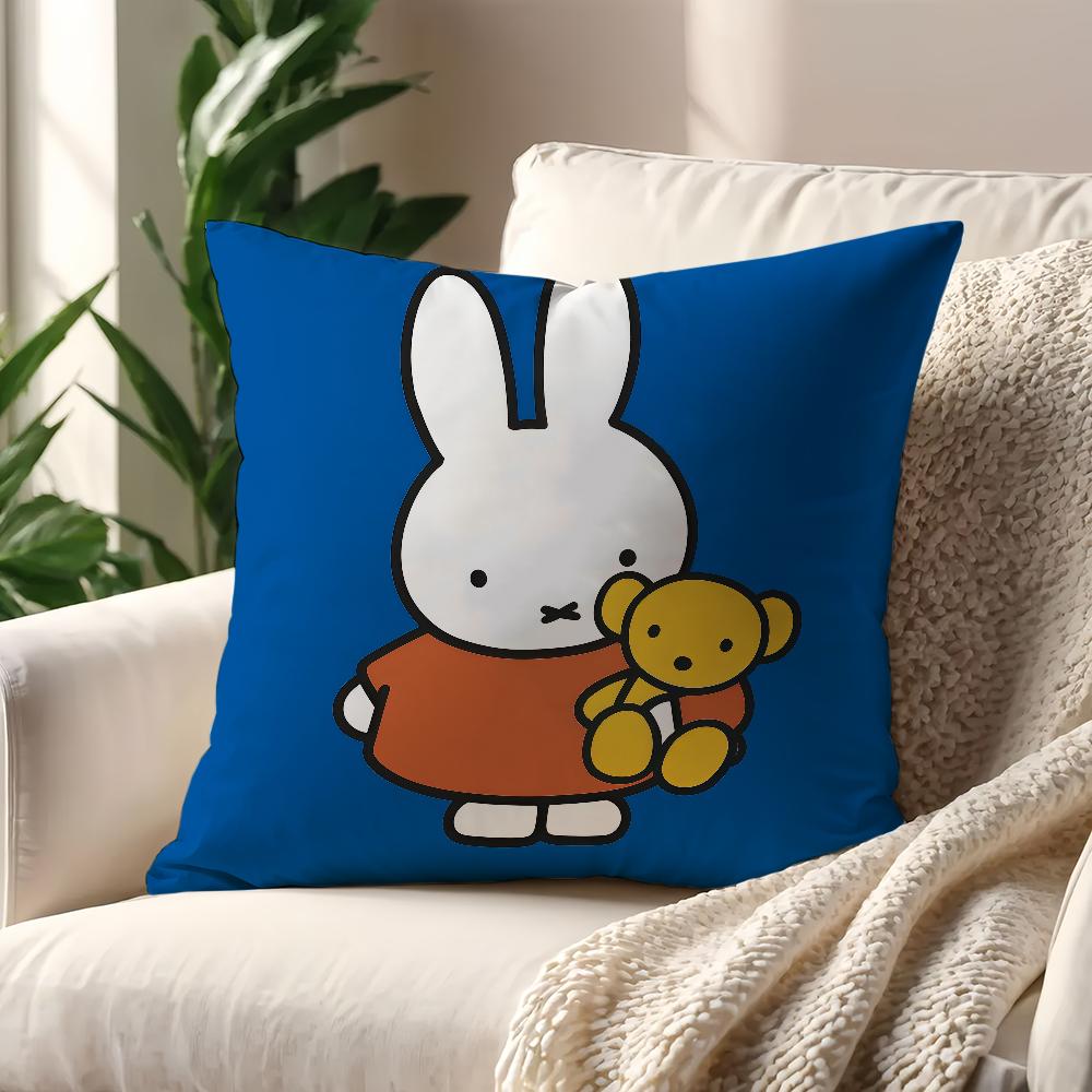 Kawaii MMiffy cushion cover For Pillow Printing Sofa Decoration Home Car Room Coffee Shop Office Nordic Simplicity