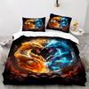 Анимационный Сериал 3D Цифровая Печать Комплект Постельного Белья из Трех Предметов Простыня Пододеяльник