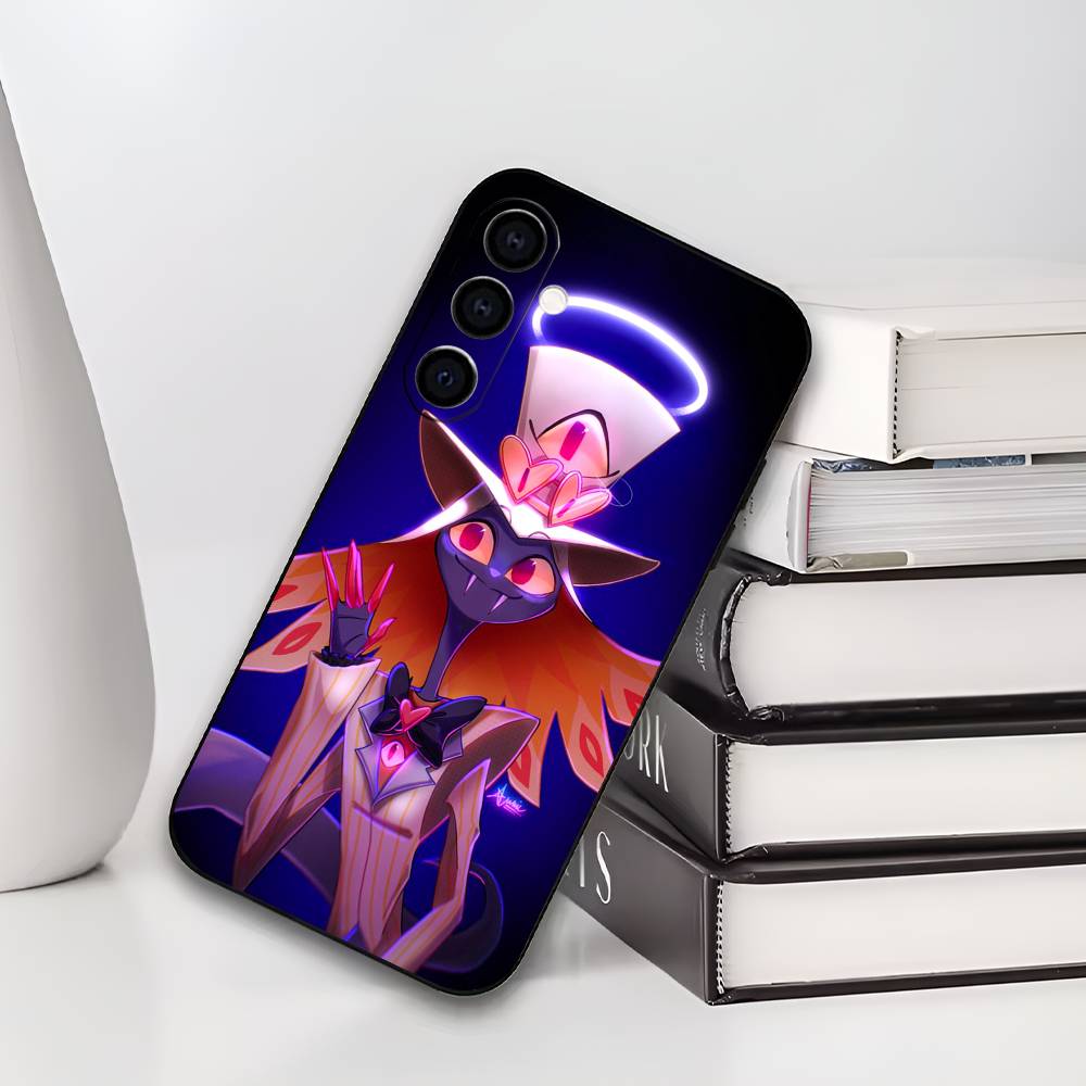 Чехол для телефона Sir Pentious H-Hazbin H-Hotel для Samsung Galaxy A73, A72, A71, A70, A53, A52, A51, Мягкий силиконовый черный чехол