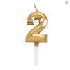 Золотые свечи для торта на день рождения 0-9 Цифровой топпер для торта Номер Свадебные торты Декор для десерта Аксессуары для вечеринок