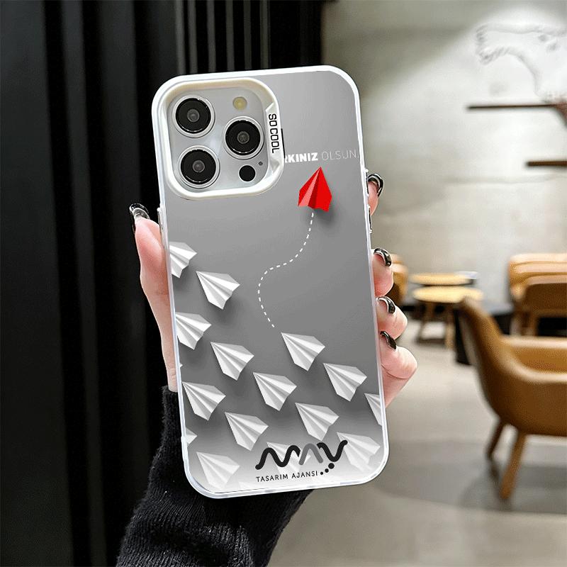 Бумажный Самолет Лодка Мечта Ударопрочный Чехол для Телефона для iPhone 17 Air 16 16E 15 Pro Max 14 Plus 13 Mini 12 Задняя Крышка Противоударный Fund