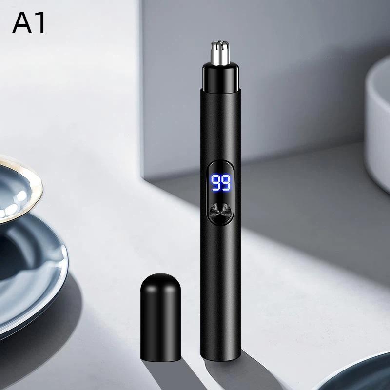 Waterproof Electric Nose Hair Trimmer Mini Portable USB Rechargeable Touch Control Groomer for Men Women Home Use