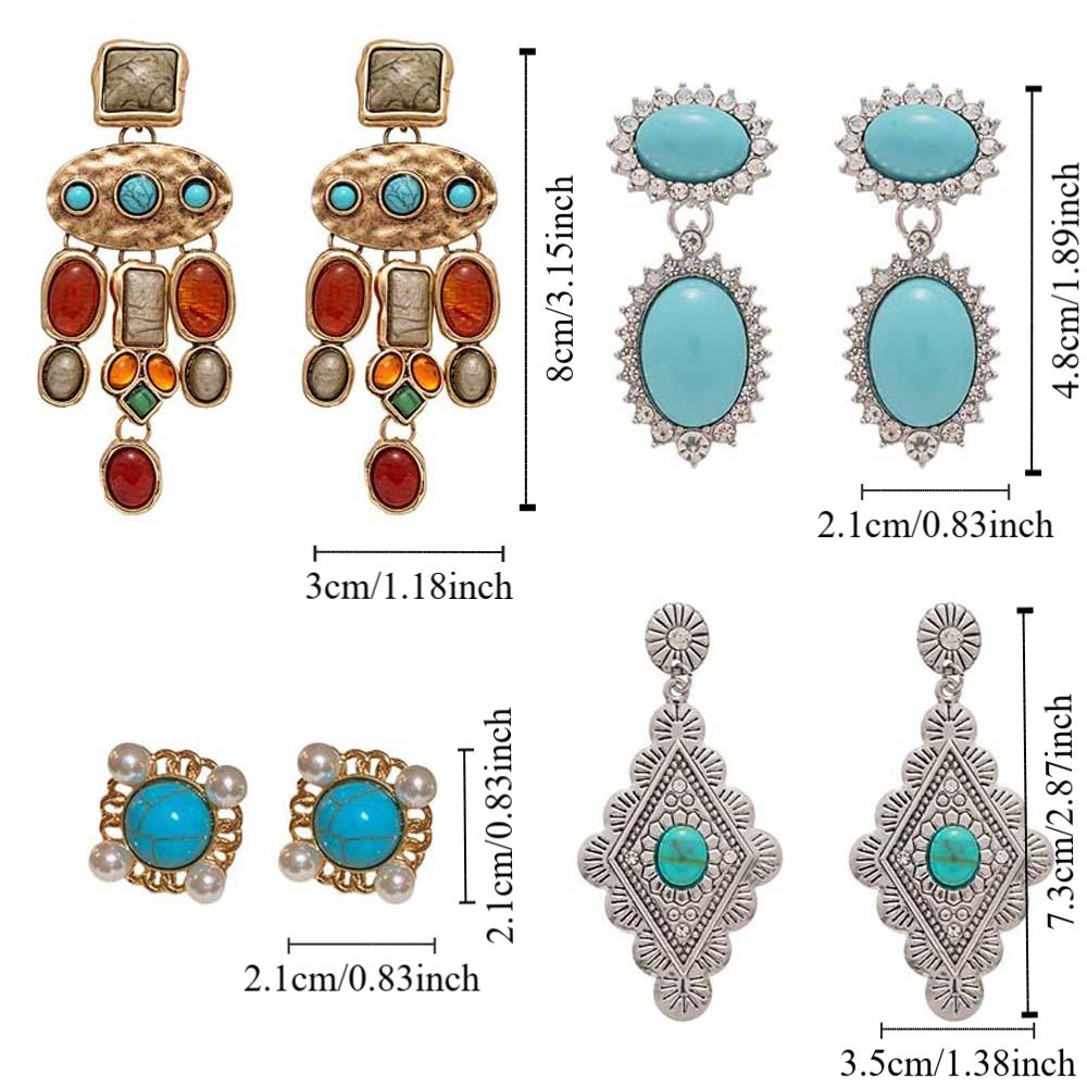 Bohemia Style Ethnic Style Tassel Earrings Green Water Drop Earrings Pendant  Summer Party