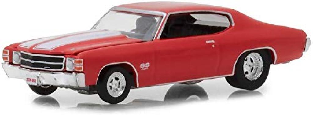1971 Chevrolet Chevelle SS Красный с Белыми Полосами 60-летний Юбилей Эксклюзив для Коллекционеров Литая Модель Автомобиля от Greenlight 29985 STA-BIL 1/64