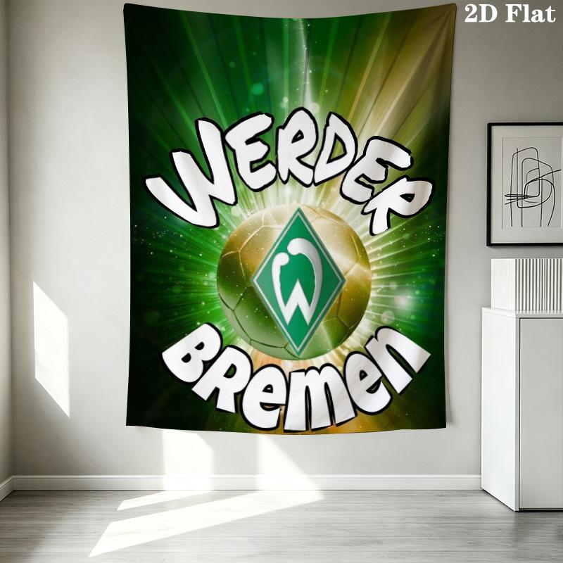 Werder Bremen Pattern Wall Tapestry Aesthetic Wall Hanging Printed Fabric Blanket Decorative Tapestries for Bedroom Living Room Home Decor