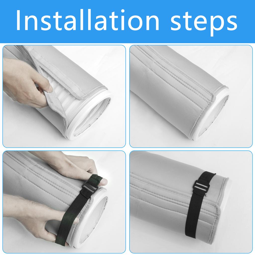 Air Conditioner Hose Protection Cover Insulated AC Hose Duct Vent Cover Easy Installation for Most 5inch To 5.9inch Exhaust Hose