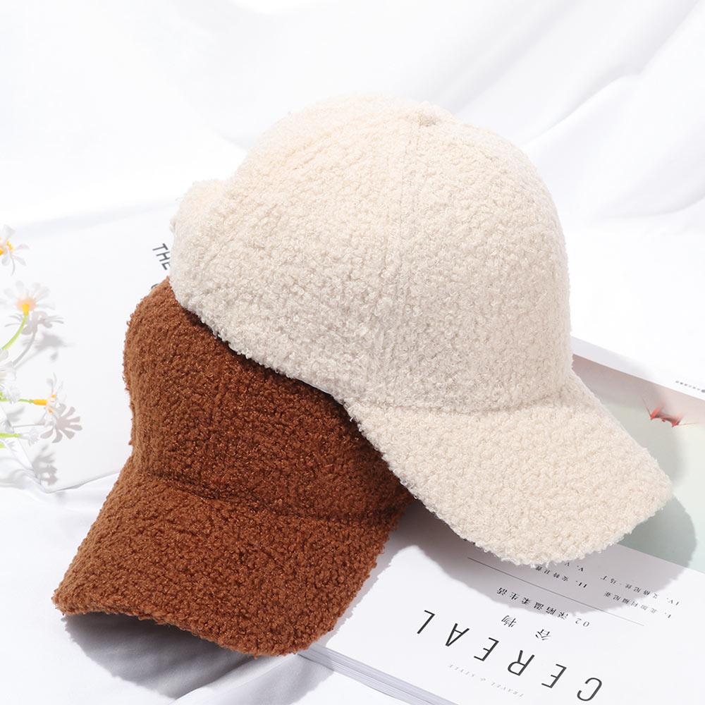 Casual Sports Thicken Warm Hip Hop Cap Peaked Hat Wool Baseball Cap