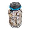Money Box with Lock LCD Digital Counter 2.5L Capacity Clear Plastic Safe Coins Saving Pot