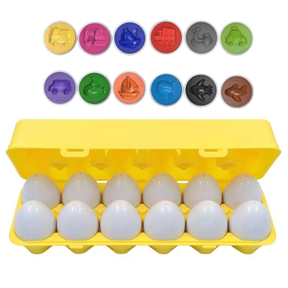 Plastic Sports Egg Carton Toys Cute Matching Smart Eggs Toy Kindergarten Babies