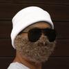 Mens Knit Beanie With Fake Beard Warm Plush Hat Punk Hip Hop Winter