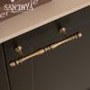 Santaya Solid Brushed Antique Brass Handle Kitchen Cabinet Pull Wardrobe Long Handles Furniture Drawer Knob