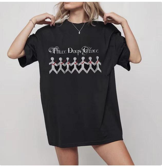 Three Days Grace Stick Figure Graphic Tee, Rock Band Music Fan Shirt