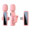 Pink Wireless Lavalier Microphone Compact Mini Clip Mic Laptops Lapel Mic  Video Production