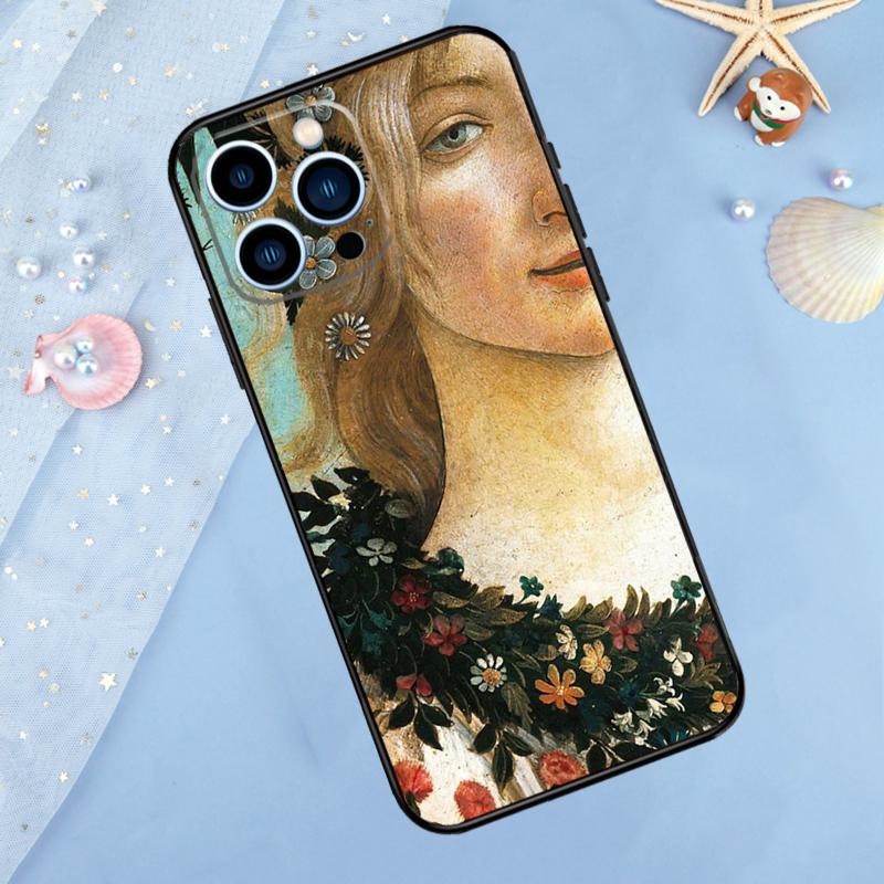 Сандро Боттичелли Искусство эпохи Возрождения Картина Чехол Для iPhone 15 14 13 12 11 Pro Max Mini X XR XS Max 7 8 Plus Бампер Чехлы Обложка
