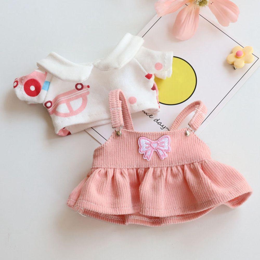 Casual Wears Overalls Fashion Cotton Pants 20cm Doll Trousers T-shirt Clothes 20cm Doll Clothes
