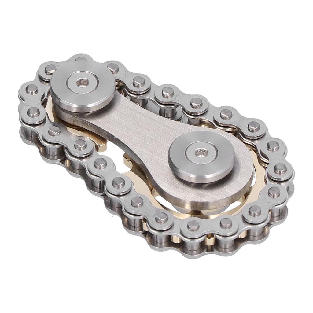Stainless Steel Fidget Sprocket Toy Children Gears Linkage Bike Chain Toy for ADHDPlating Base