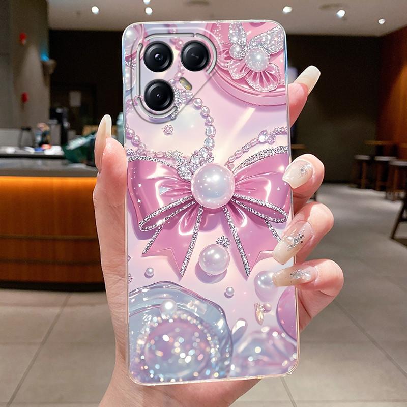 Для Tecno Pova 7 Pro LJ8 Чехлы Pova7 Ultra LJ9 Neo LJ6 LJ7 Funda Цветок Бабочка Чехол для Телефона Мягкий Силикон Прозрачный ТПУ Чехол