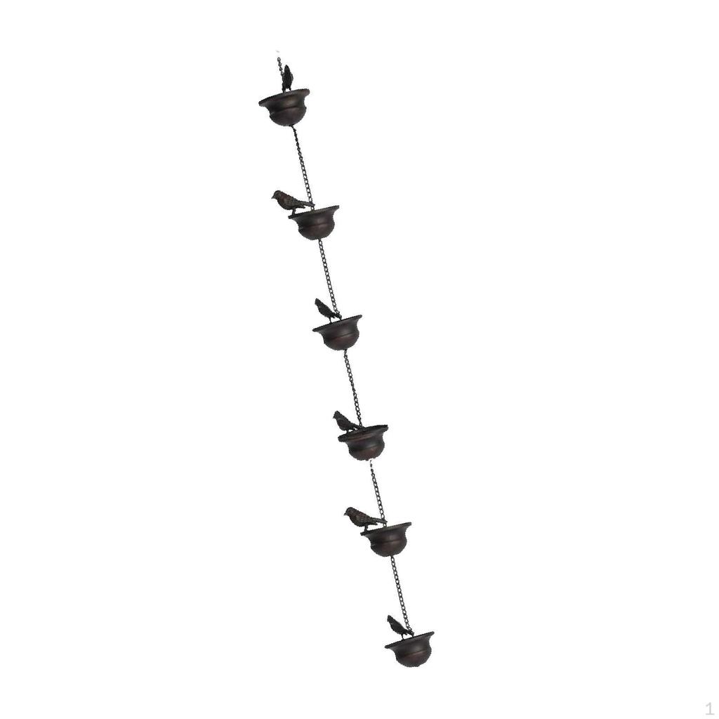 Bird Rain Chains for Gutters Pouring Cups Display Bath Rainwater Catcher Chain Replacement