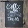 Coffee Menu Metal Plaque Signs House Art License Poster Home Decoration License Plate Tin Wall Decor 20*30 CM