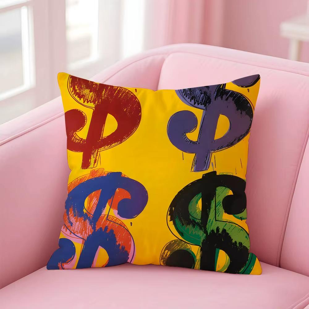 Andy Warhol Art Pillow Case Anti Dust Mite Soft Plush Cushion Cover Invisible Zipper Decorative Sofa Pillow Home Decor