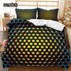 Honeycomb Hole Duvet Cover Set, Geometric Print Twin Bedding Set, Stereoscopic Dense Hole Warmly Queen Size Qulit Cover