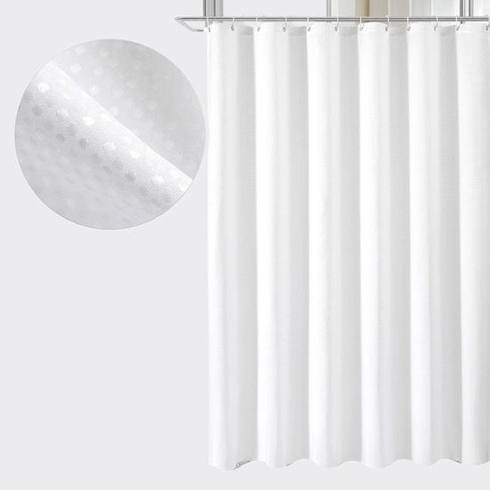 1 комплект занавесок для душа с 12 кольцами для подвешивания, контрастного однотонного цвета, утолщенные, водонепроницаемые
