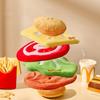 6 шт. Милое гамбургерное полотенце для рук, подвесное, для кухни, ванной, впитывающее, утолщенное, быстросохнущее, мультяшное, детский платок