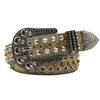 Европейский и американский универсальный женский ремень Женский ремень со стразами и змеиным принтом Женский ремень Полностью бриллиантовый широкий ремень