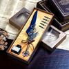 Blue Peacock Mechanical Punk Wind Wings Pen Dipping Pen Ink Advertising Gift Pen Quill
