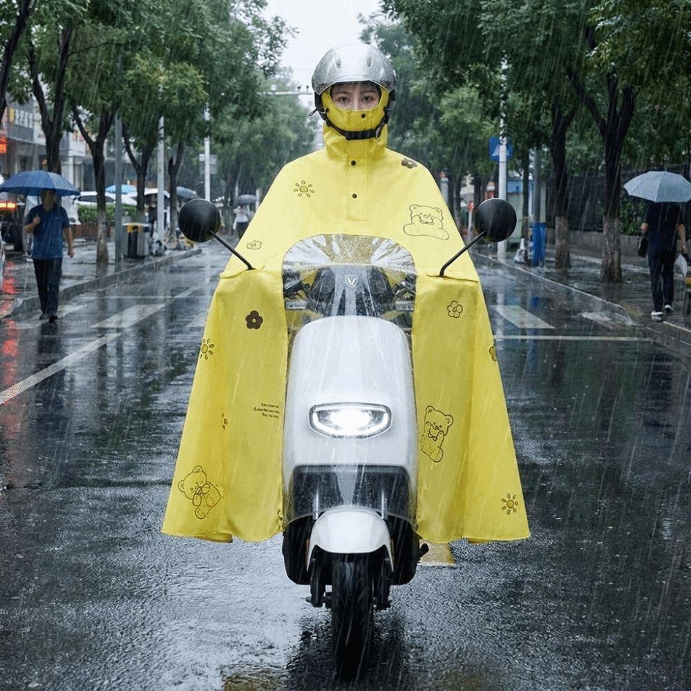 High Neck Vehicle Raincoat Waterproof Motorcycle Raincoat Electric Bicycle Raincoat Heavy Rain