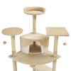 VidaXL Arbre à chat avec griffoirs en sisal 203 cm Beige et Blanc