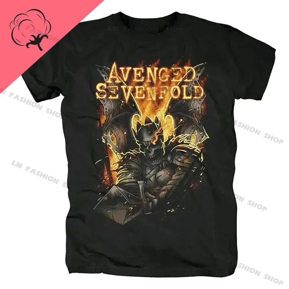 Avenged Sevenfold Метал Рок Графический Принт Короткий Рукав 100% Хлопок Футболки Хип Хоп Мода Рубашки Большой Размер Футболка для Мужчин Топы