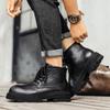 Модные горячие осенние и зимние мужские ботинки ретро классика британский стиль повседневные уличные мотоциклетные качественные деловые офисные кожаные ботинки