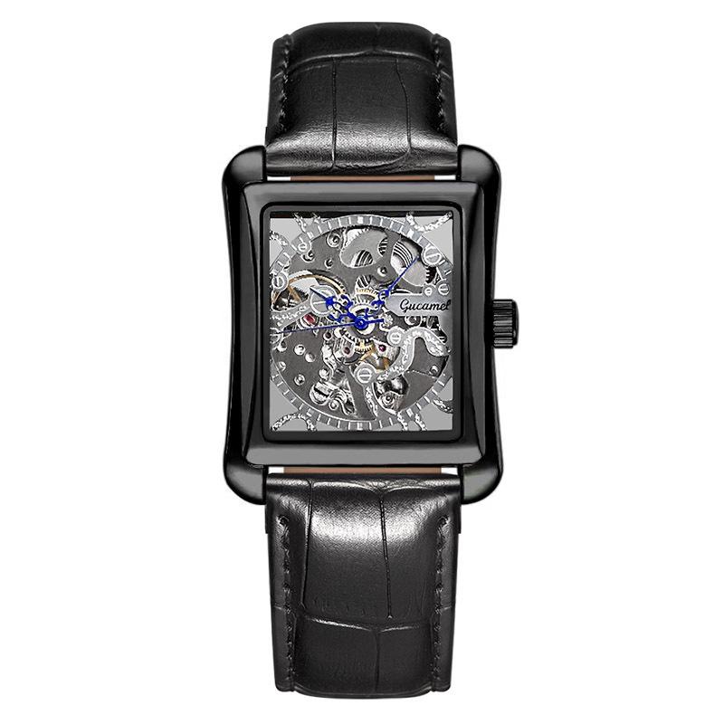 Новые Модные Квадратные Автоматические Механические Часы Лучшего Бренда Автоматические Часы Деловые Мужские Водонепроницаемые Светящиеся Часы