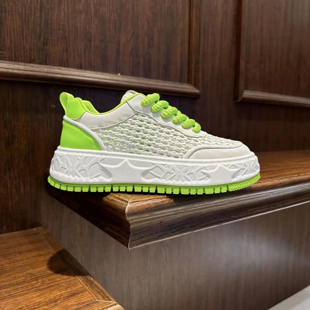 Fashion Fashion Versatile White Men Sport Shoes Platform Thick Sole Casual Sneakers Breathable Lightweight Running Shoes Tennis Shoes