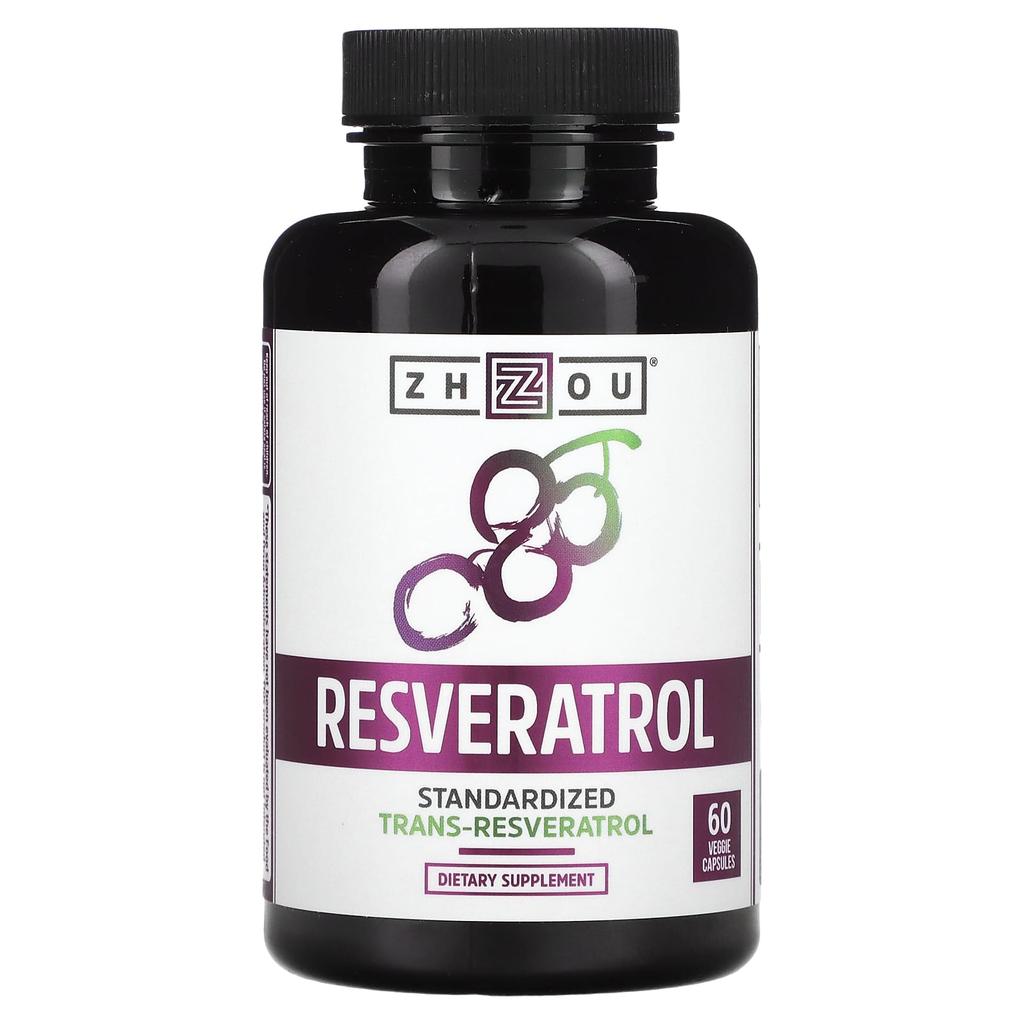Zhou Nutrition Resveratrol, 60 Veggie Capsules
