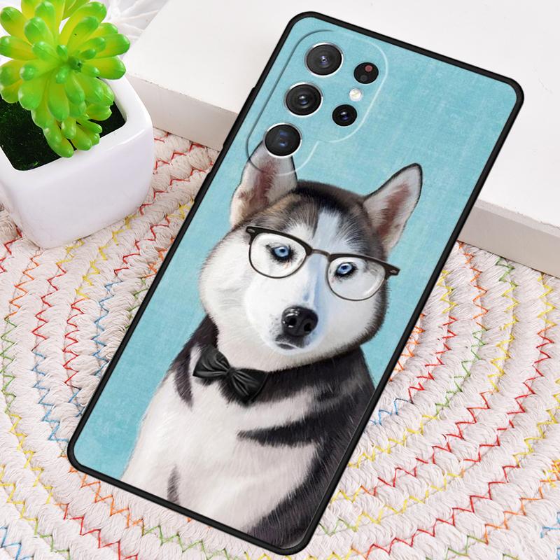 Чехол для телефона с изображением милого щенка хаски для Samsung Galaxy note 10 pro S26 Ultra S23 S24 FE S25 S21 S22 PLUS ударопрочный