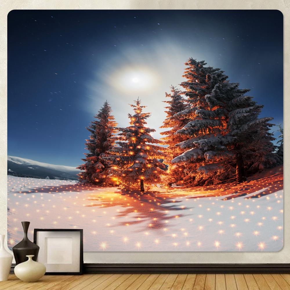 Snow Scene Home Decor Tapestry Psychedelic Scene Bohemia Wall Decor Background Cloth