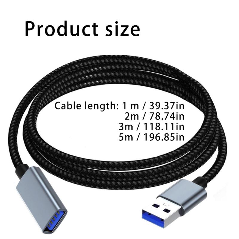 Highly Speed USB3.0 Extension Cable USB A Male to Female USB3.0 Extender for 5Gbps Fast Data Transfer and 5V2A Charging
