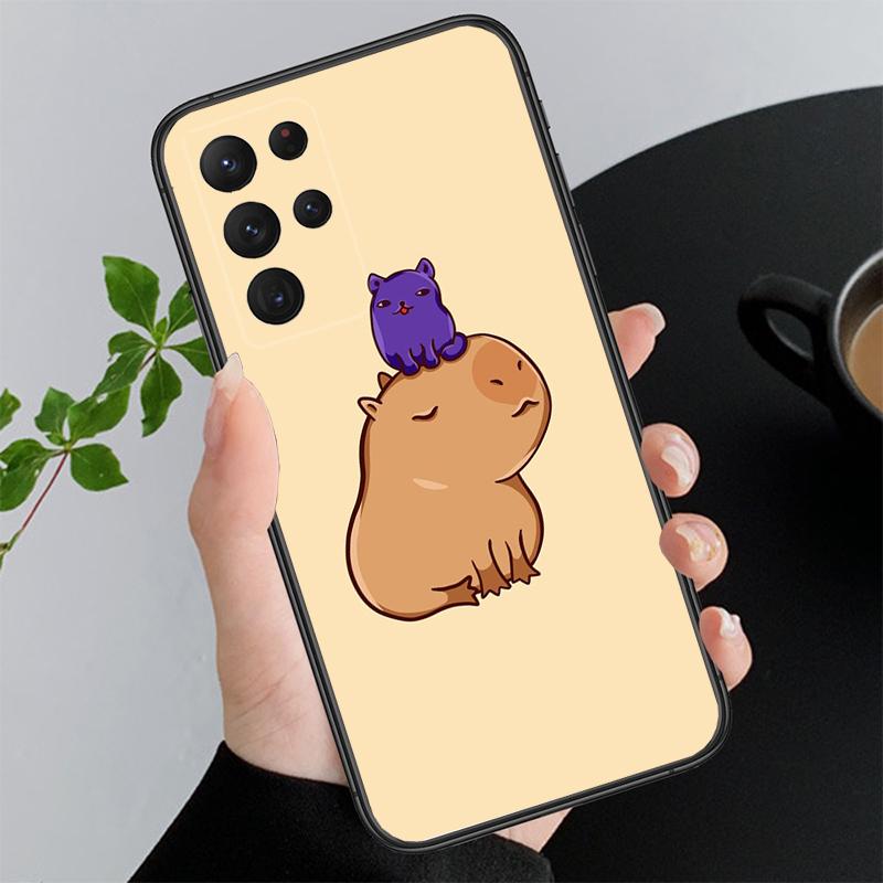 Чехол для телефона с изображением капибары для iPhone Samsung Galaxy Redmi Xiaomi Oppo OnePlus Note SA 7 8 9 10 11 12 13 14 20 21 22 23 53 54 Pro Max Plus Ultra