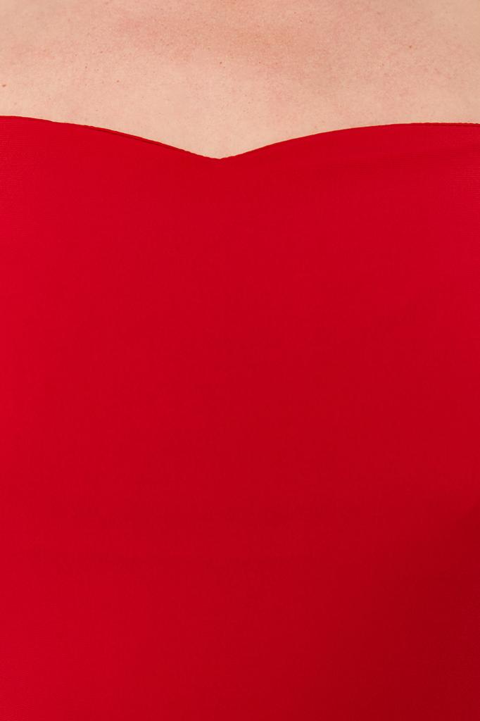 Women's Fashion New Plus Big Size Blouse Black Sweetheart Neckline Fitted Knitted Blouse