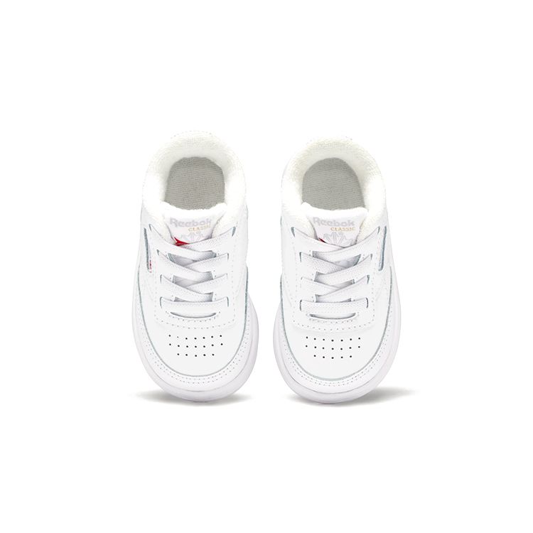 Reebok Детские кроссовки Club C Triple White для малышей, обувь белого цвета FZ2095