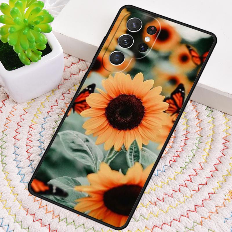 Летний чехол для телефона из ТПУ с подсолнухом для Samsung Galaxy note 10 pro S26 S25 S24 S23 S22 Ultra Plus S21 FE S20 Ударопрочный чехол