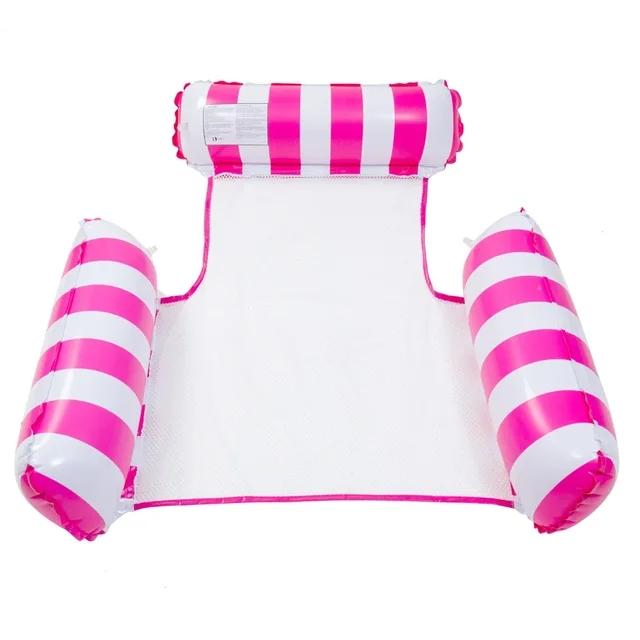 Летний надувной плавающий водный матрас гамак в полоску шезлонг игрушки для водных видов спорта в бассейне плавающий коврик игрушки для бассейна дети