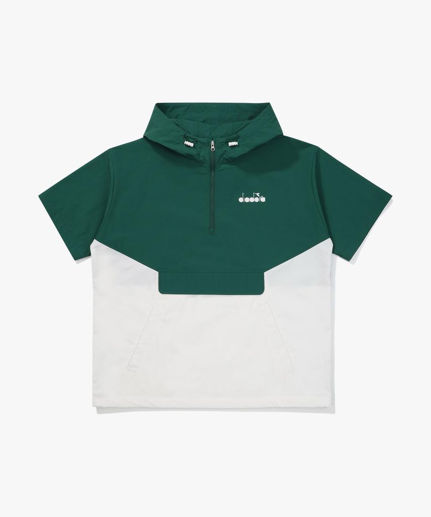 Diadora Анорак Grand Slam с цветовыми блоками, короткий рукав, зеленый