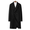 100% Wool Double-sided Woolen Coat Men's Classic Long Over-knee Double-breasted Down Take-off Liner Woolen Coat