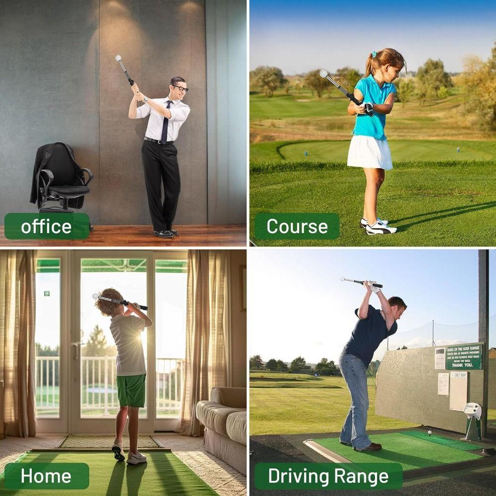 Rhythm Click Sound Golf Grip Trainer Attachment Retractable Swing Correcting Trainer Tool  Warm Up