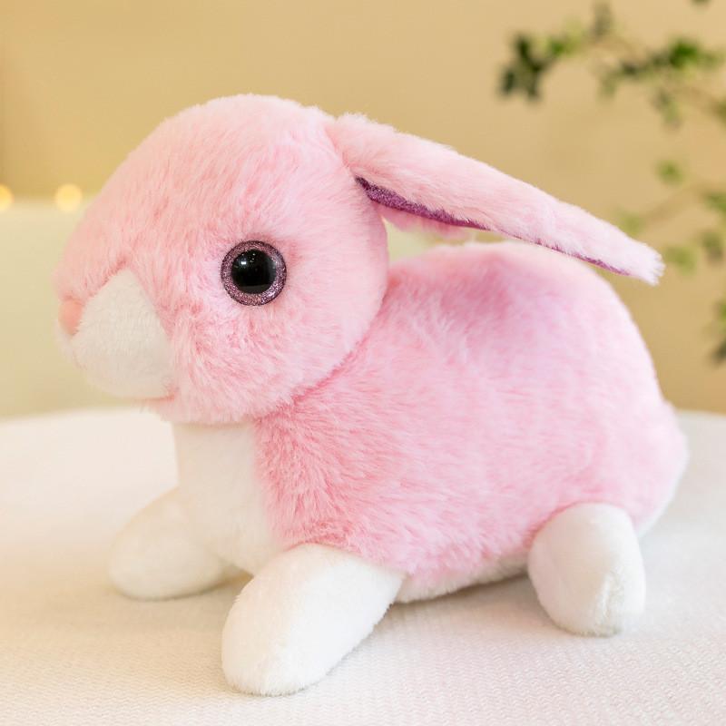 Adorable Plush Rabbit Toy Soft Stuffed Bunny Doll For Kids With Realistic Features